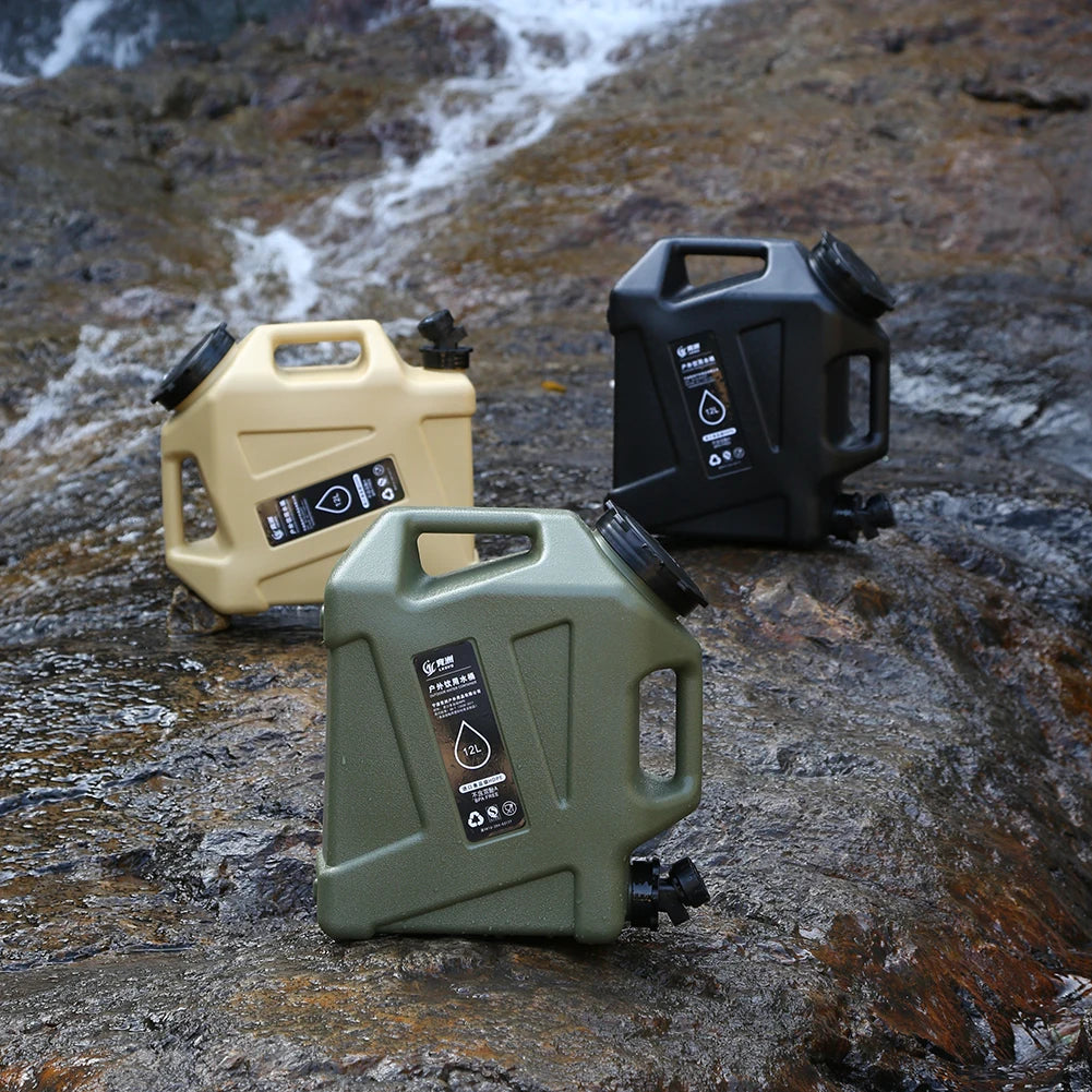 10/12L Outdoor Water Bucket  Portable Camping/ Faucet
