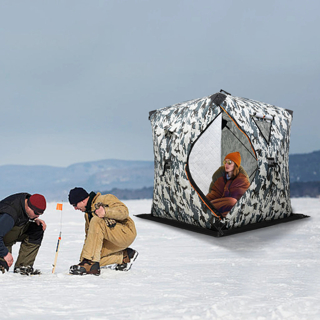Orange/Blue/Red/Camouflage Ice Fishing Tent