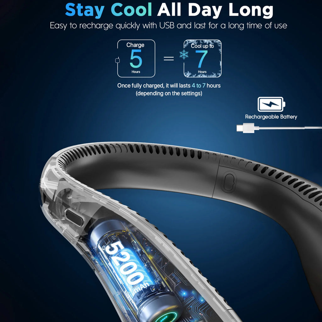 Rechargeable Neck Fan,