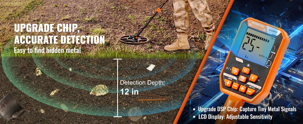 Professional Rechargeable Metal Detector for Treasure Hunting