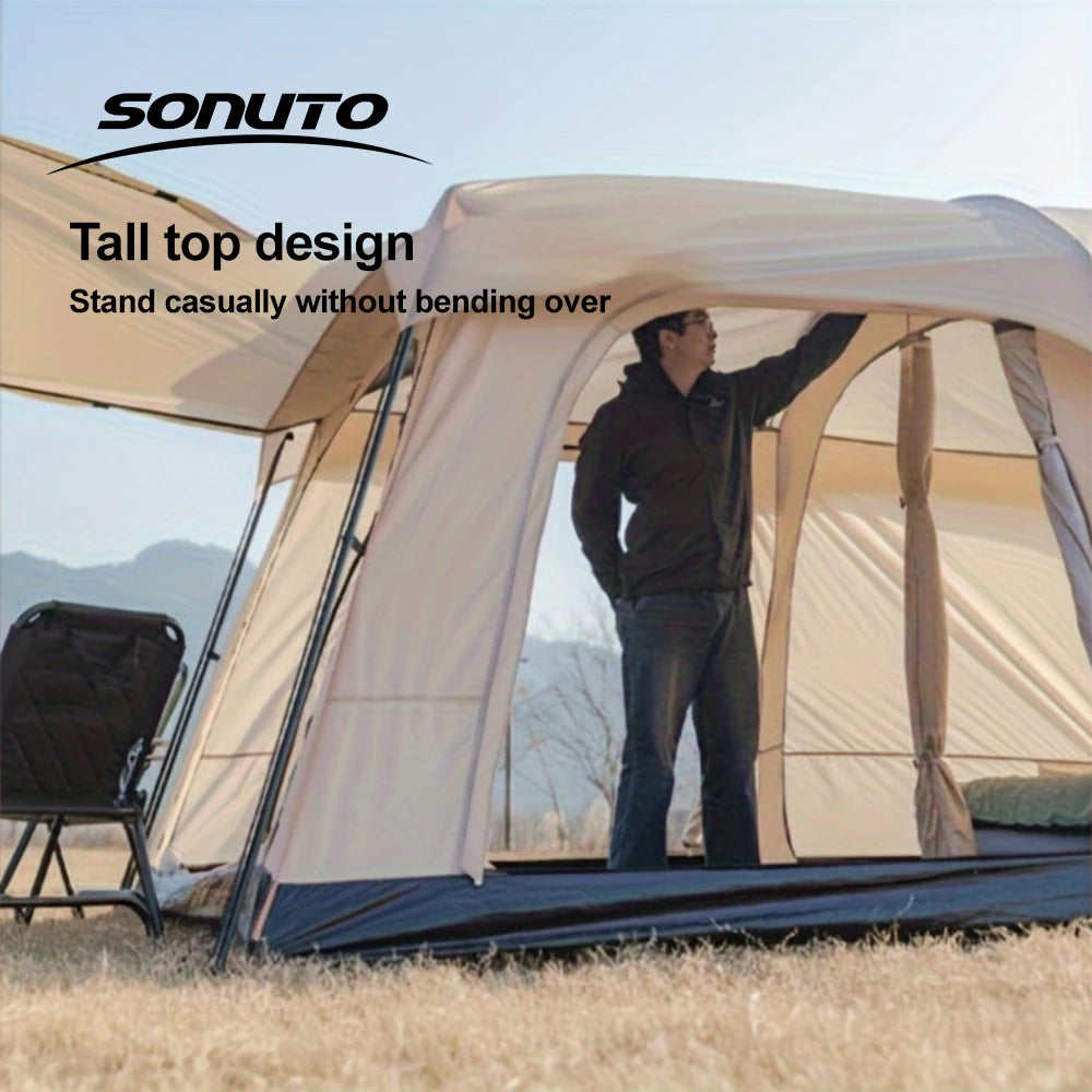 Tent outdoor camping overnight two-bedroom