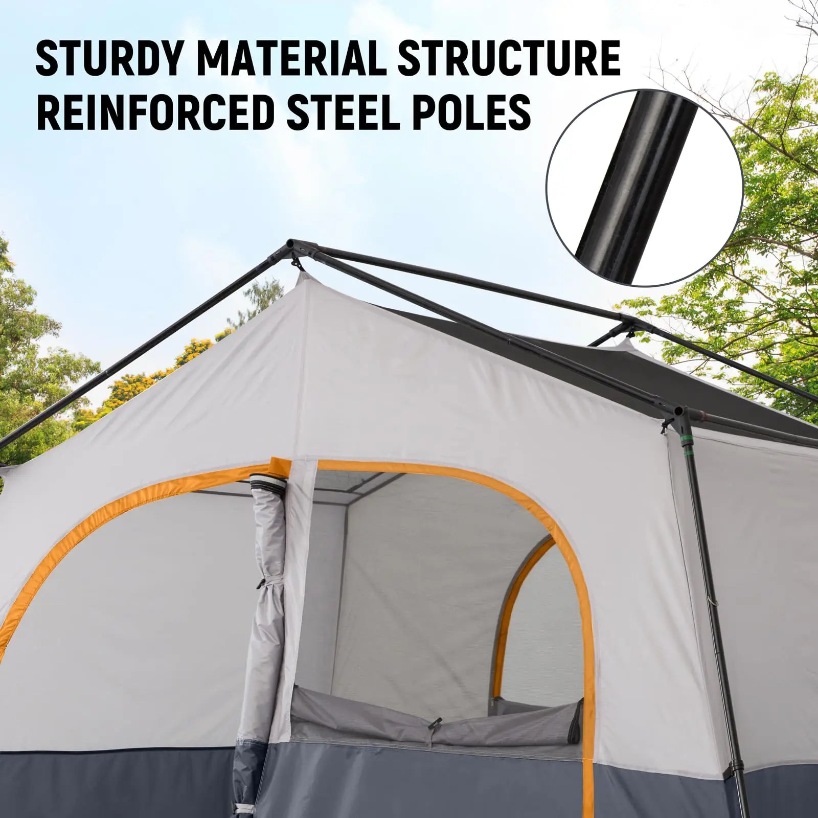 8 Person Camping Tent - Portable Family Cabin Tent for Camp