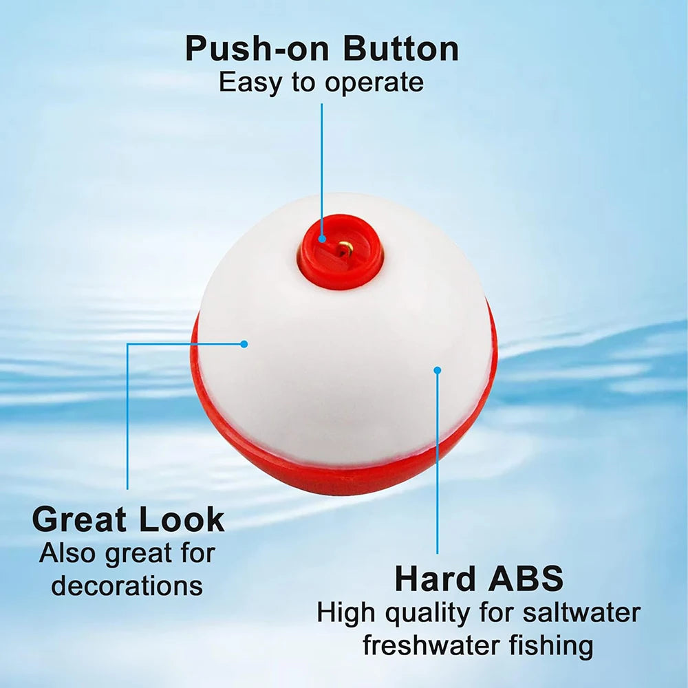 10Pcs Fishing Bobbers  Red/white Slip Bobbers