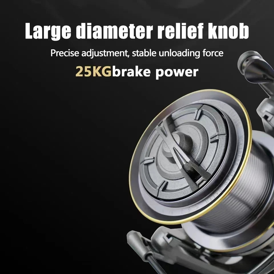 Stainless Steel Bearing Spinning Fishing Reel  Drag