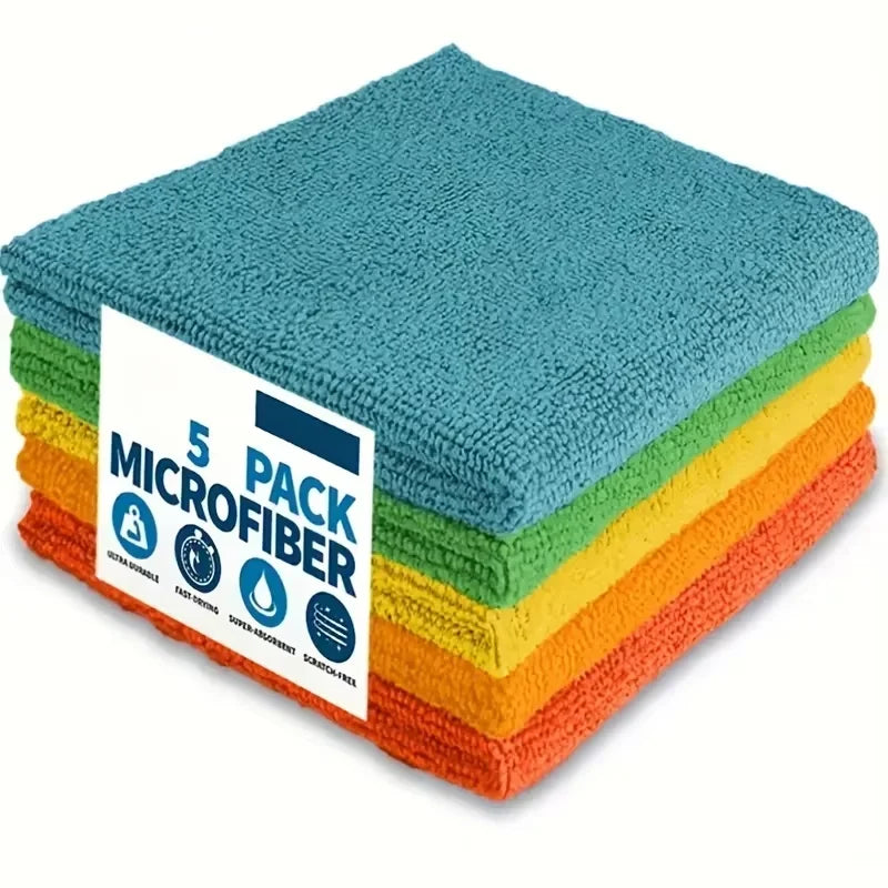 5/10/20pcs Kitchen Towel, micro Fiber Light Gray