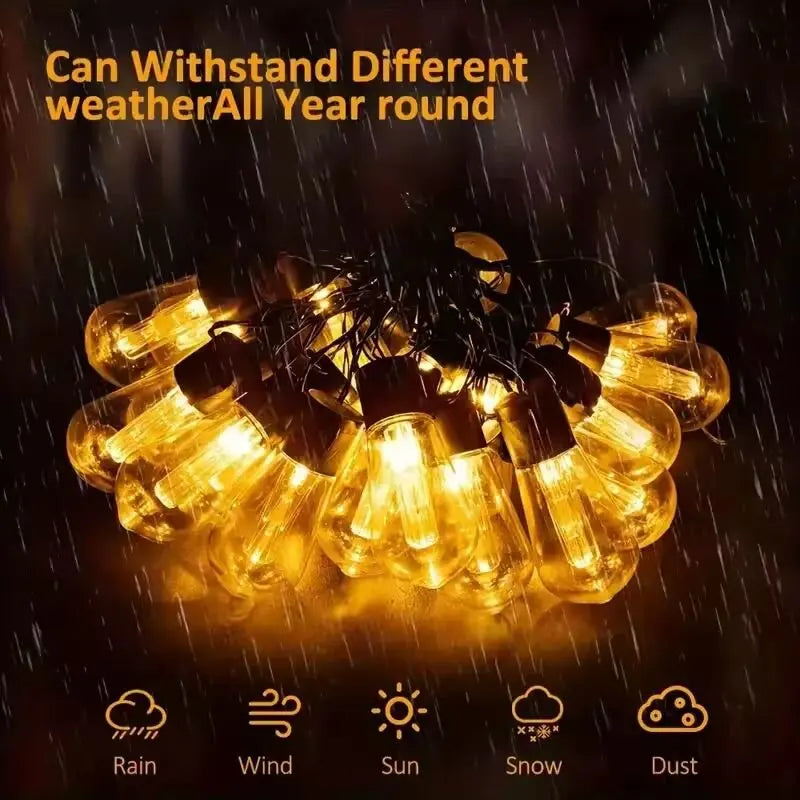 1PC Solar  Party Retro Decoration String Lights