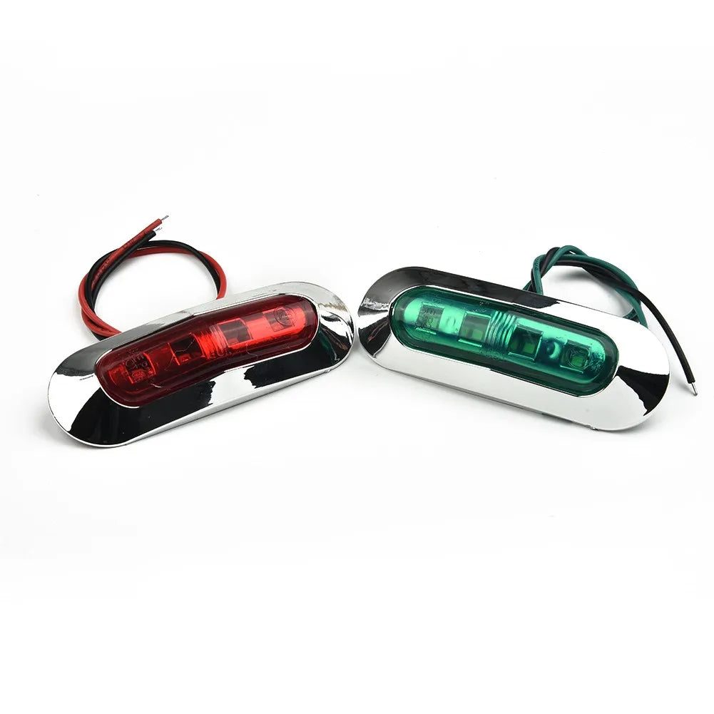 2Pcs Red Green Boat Navigation LED Lights