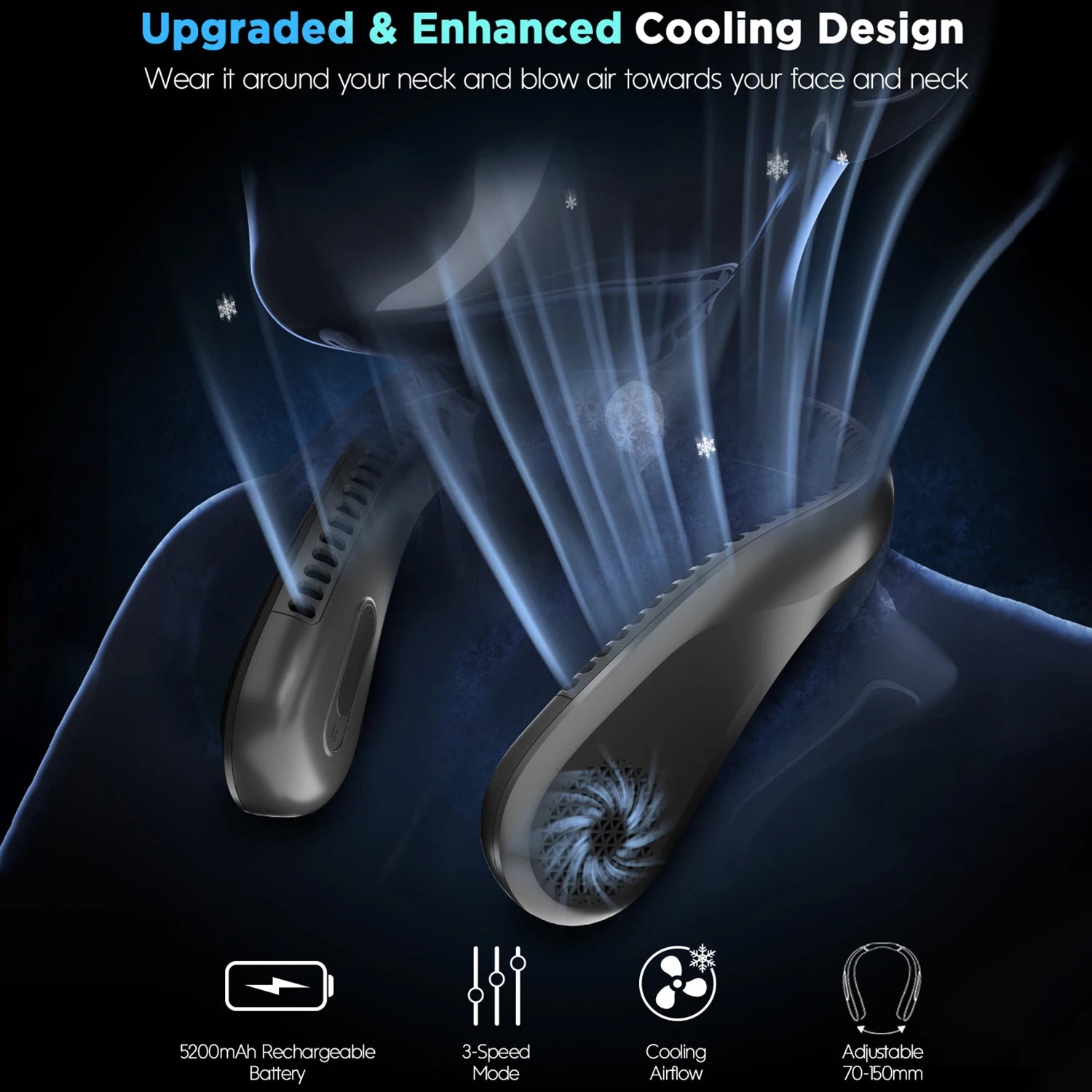 Rechargeable Neck Fan,