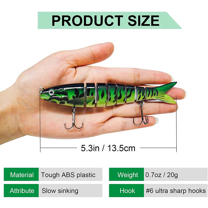 Multi Jointed Swimbait Crank Bait Slow Sinking
