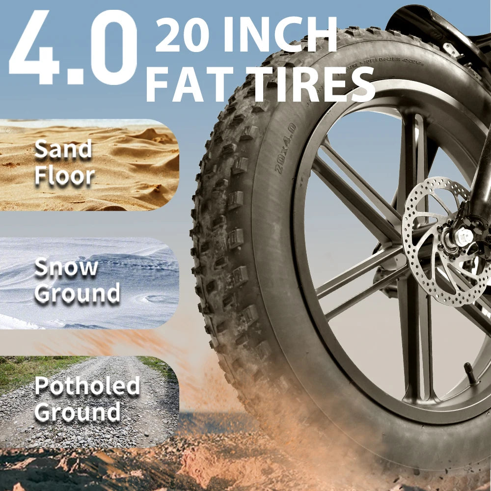 1500W Motor 48V Electric All-Terrain Motorcycle