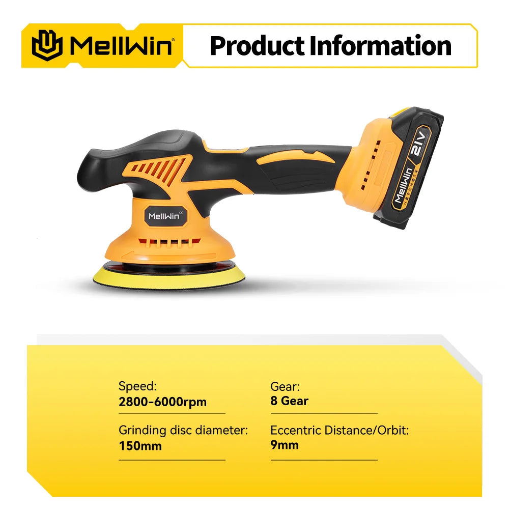 Digital Display Cordless Electric Polishing Waxing Sanding Machine