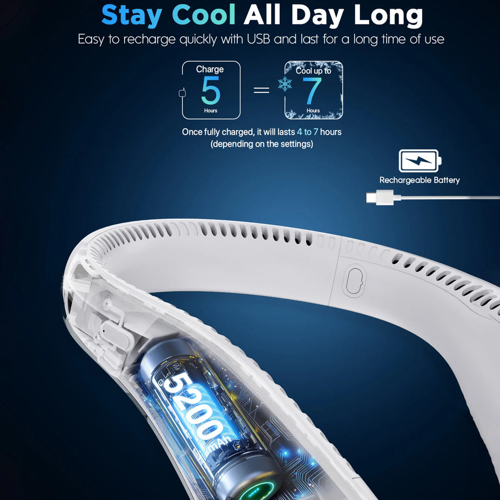 Rechargeable Neck Fan,