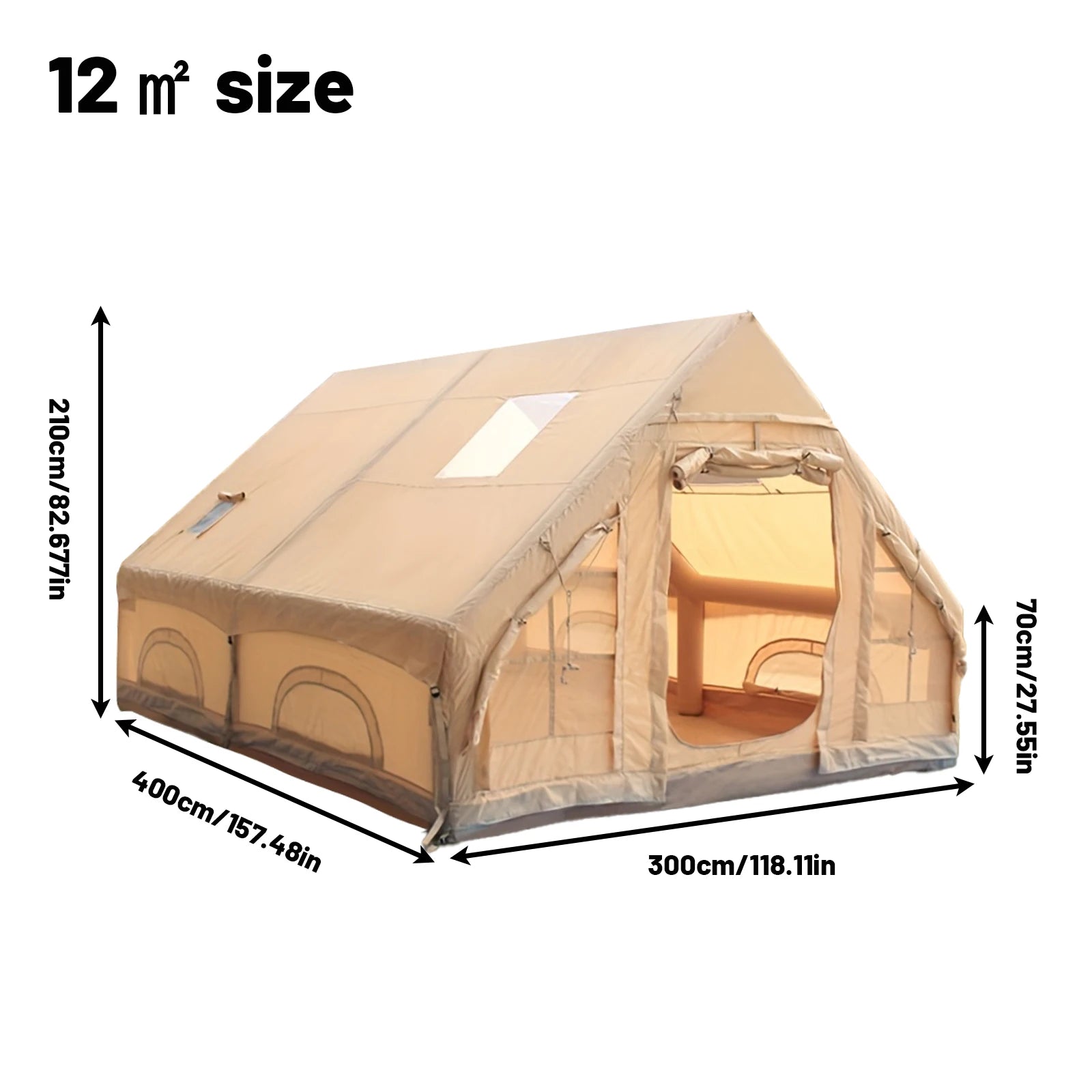 Inflatable Luxury Camping Tents With Stove Plug,