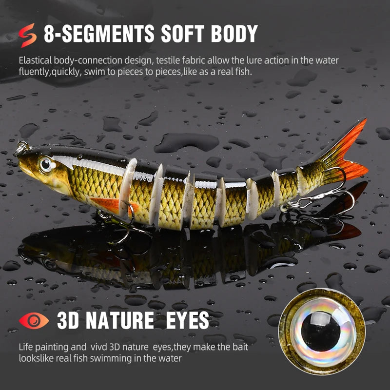 Multi Jointed Swimbait Crank Bait Slow Sinking