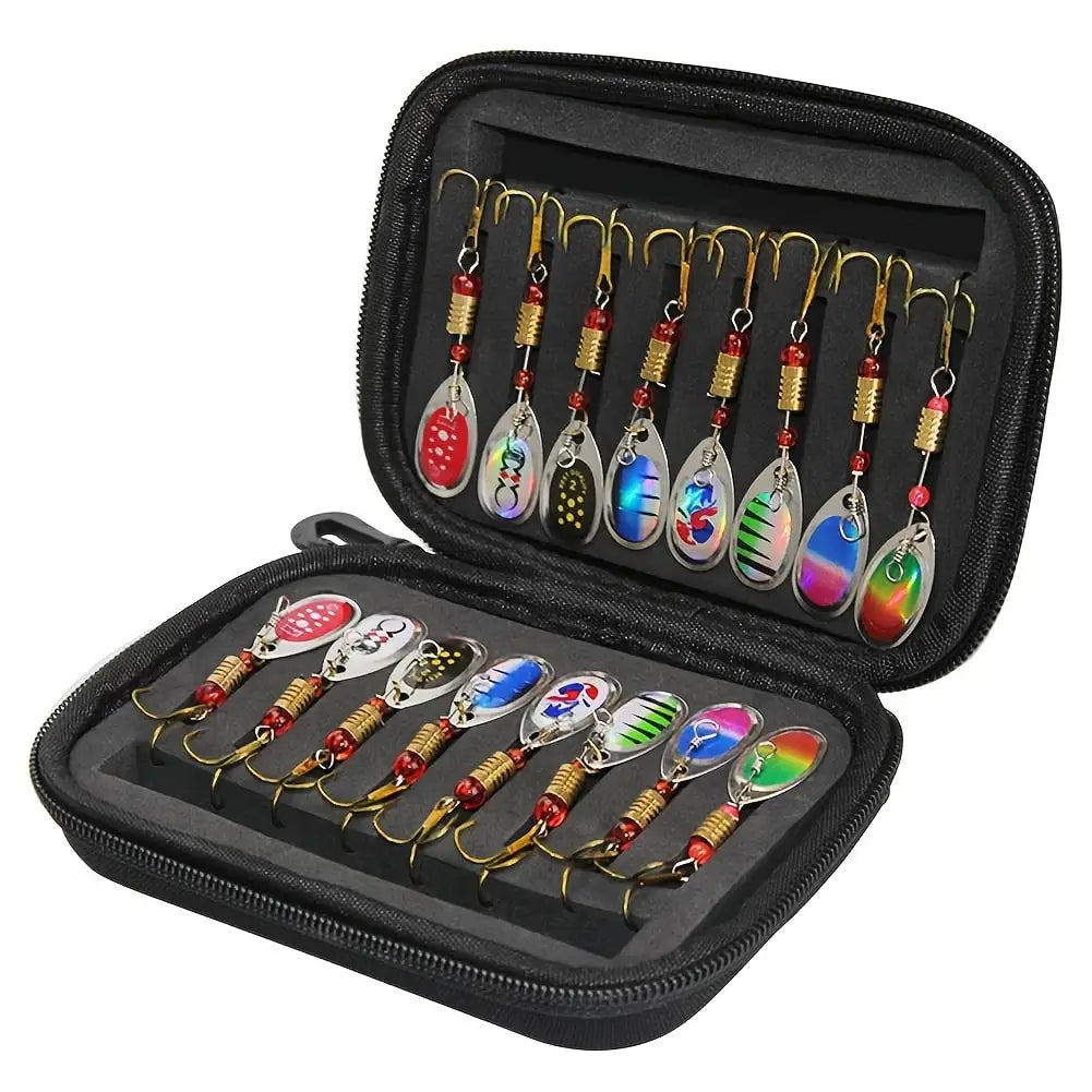 16pcs Metal Spinner Bait Fishing Lure Fishing