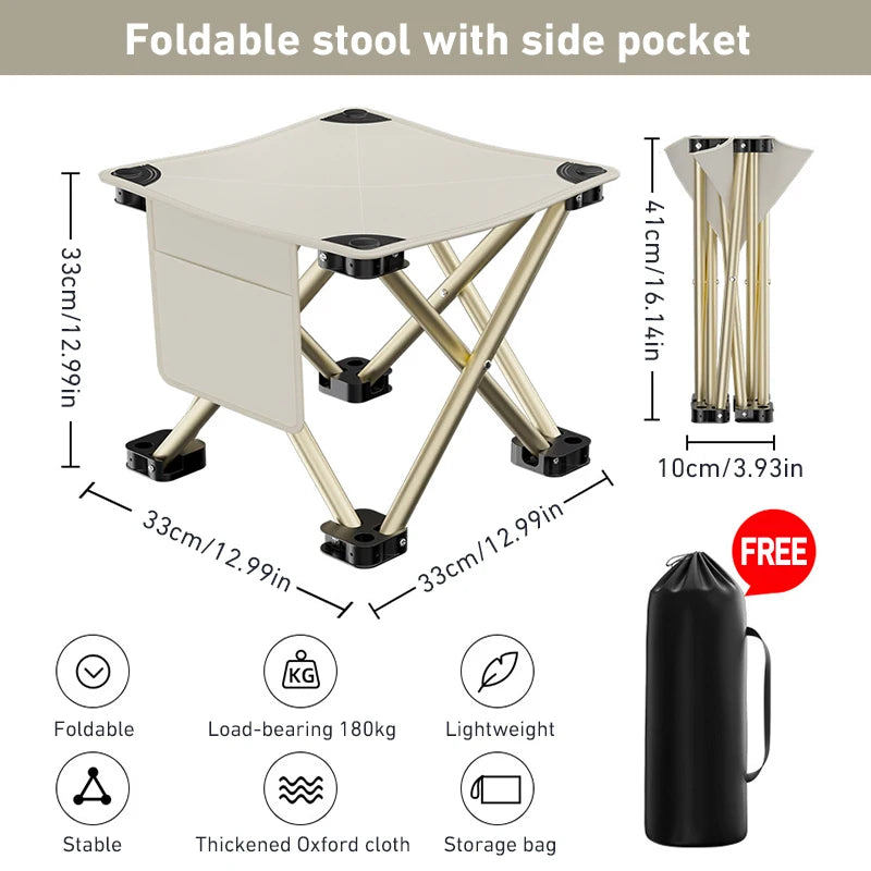 Outdoor Portable Folding Stool Camping Collapsible ultralight
