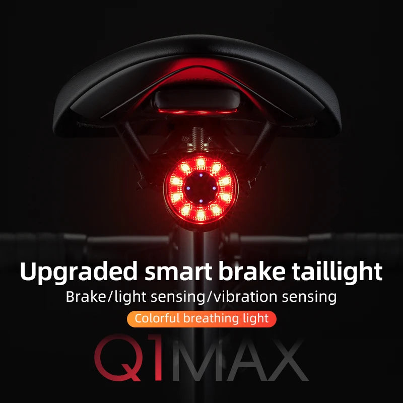 Bicycle Tail Light Smart Brake Sensing Light