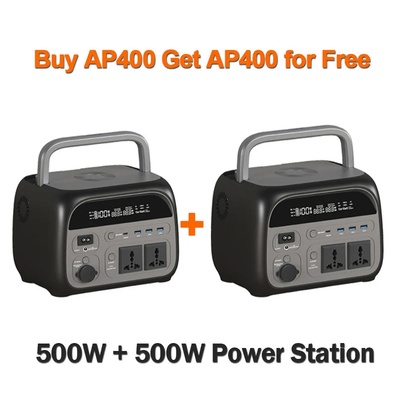 500W Portable Power Station 345.6Wh Solar Generator