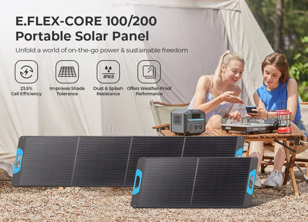 200W Portable Foldable Solar Panel for Power Station RV Camping