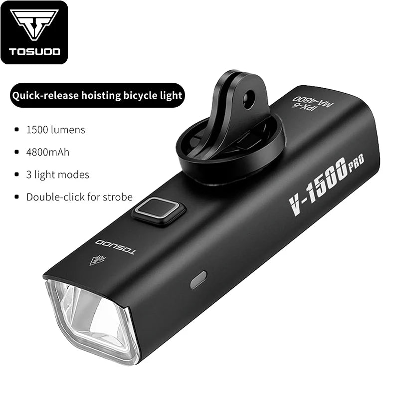 Mounted Bicycle Light With 1500 Lumens