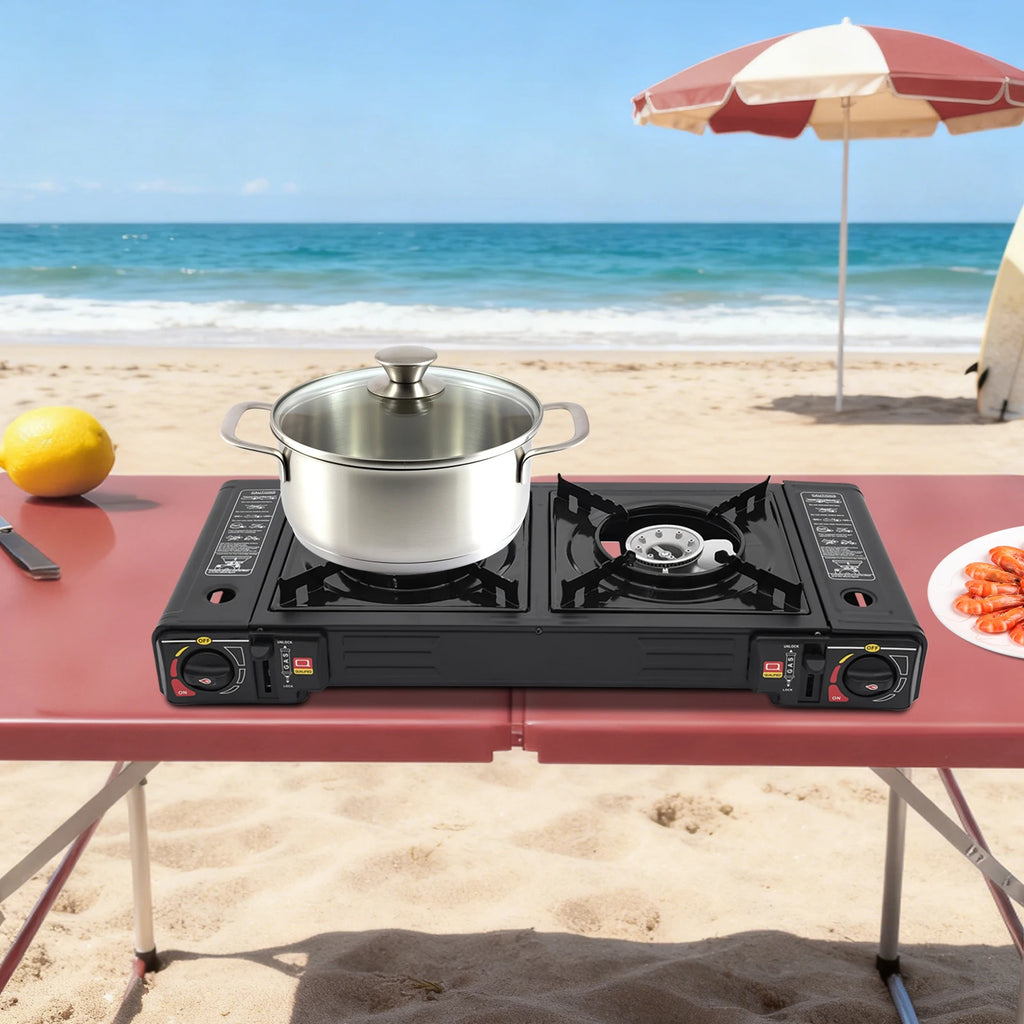 2 Burners Portable Camping Stove,