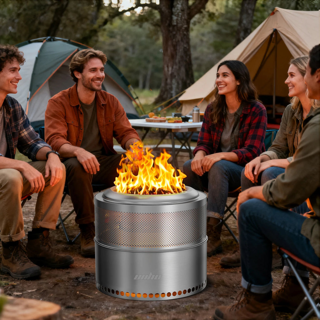 Wood Burning Stainless Steel Smokeless Fire Pit