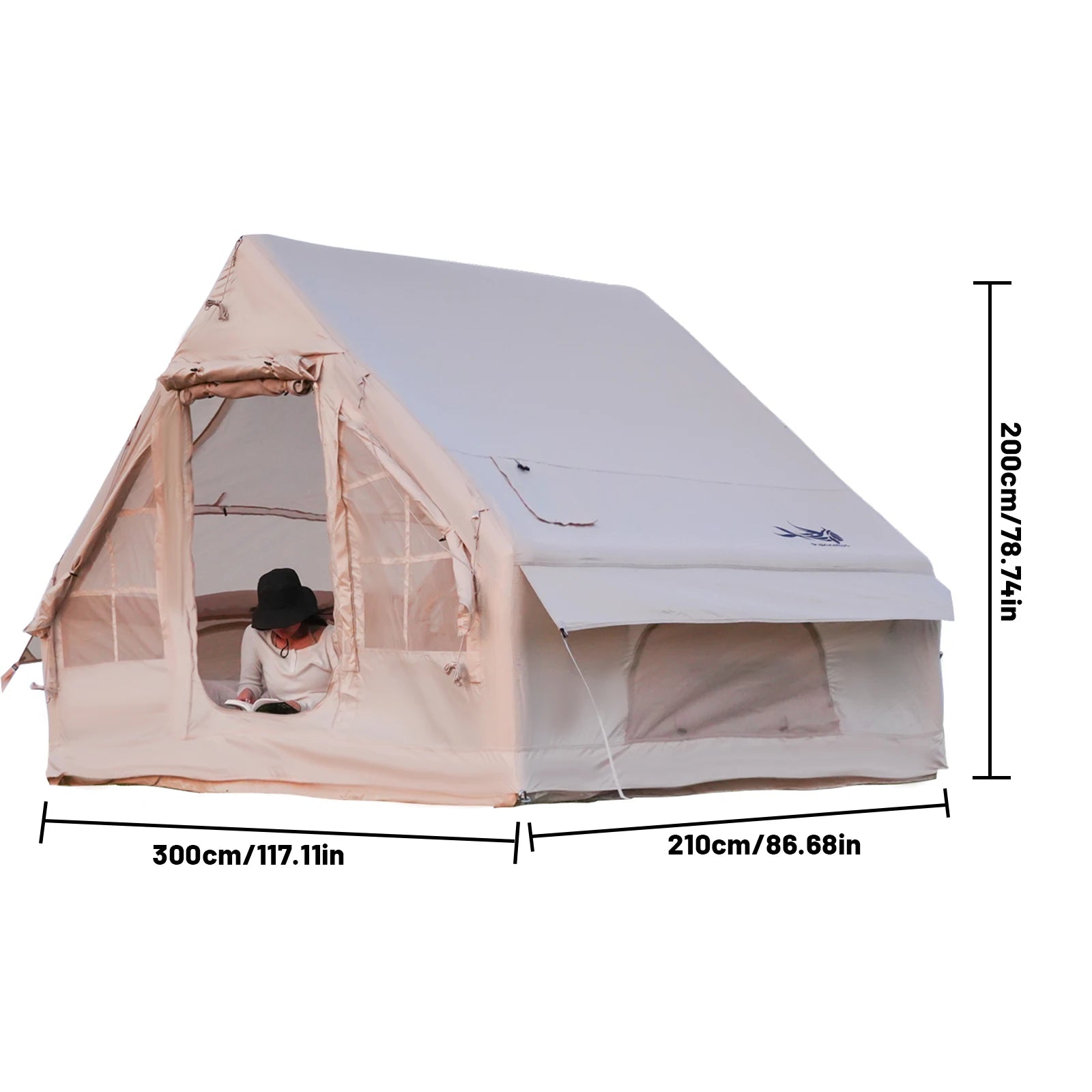 Inflatable Luxury Camping Tents With Stove Plug,