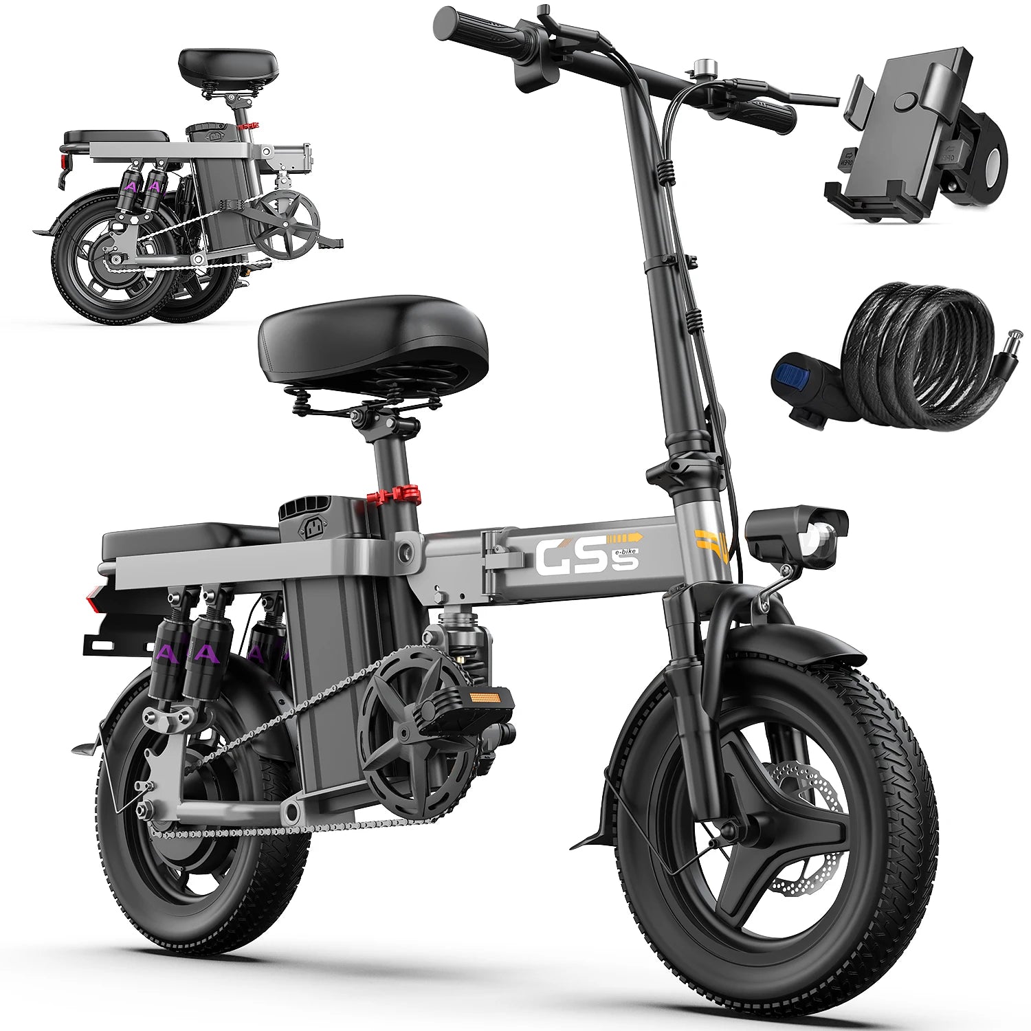EBike,30+MPH,740W Folding Electric Bike,35 Miles