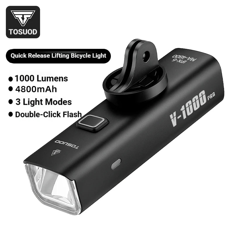 Mounted Bicycle Light With 1500 Lumens