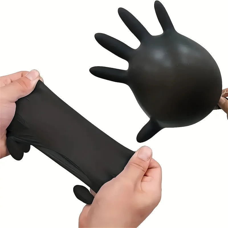 100/50/20PCS Black Nitrile Gloves Thickened Disposable Gloves