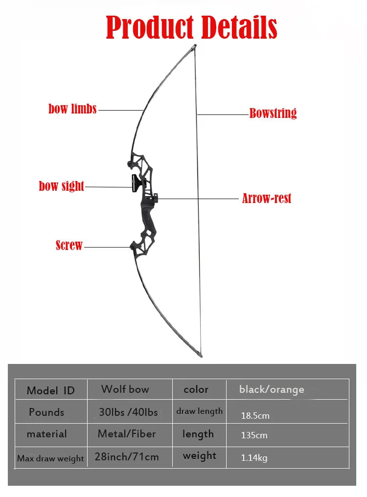 Recurve  Practice Bow and Arrow