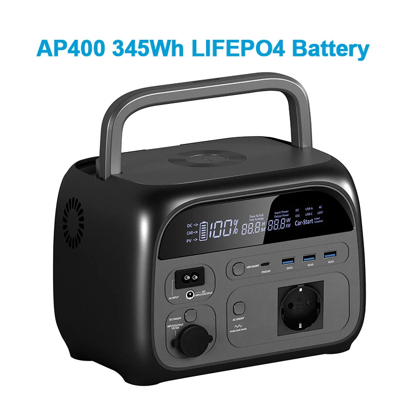 500W Portable Power Station 345.6Wh Solar Generator