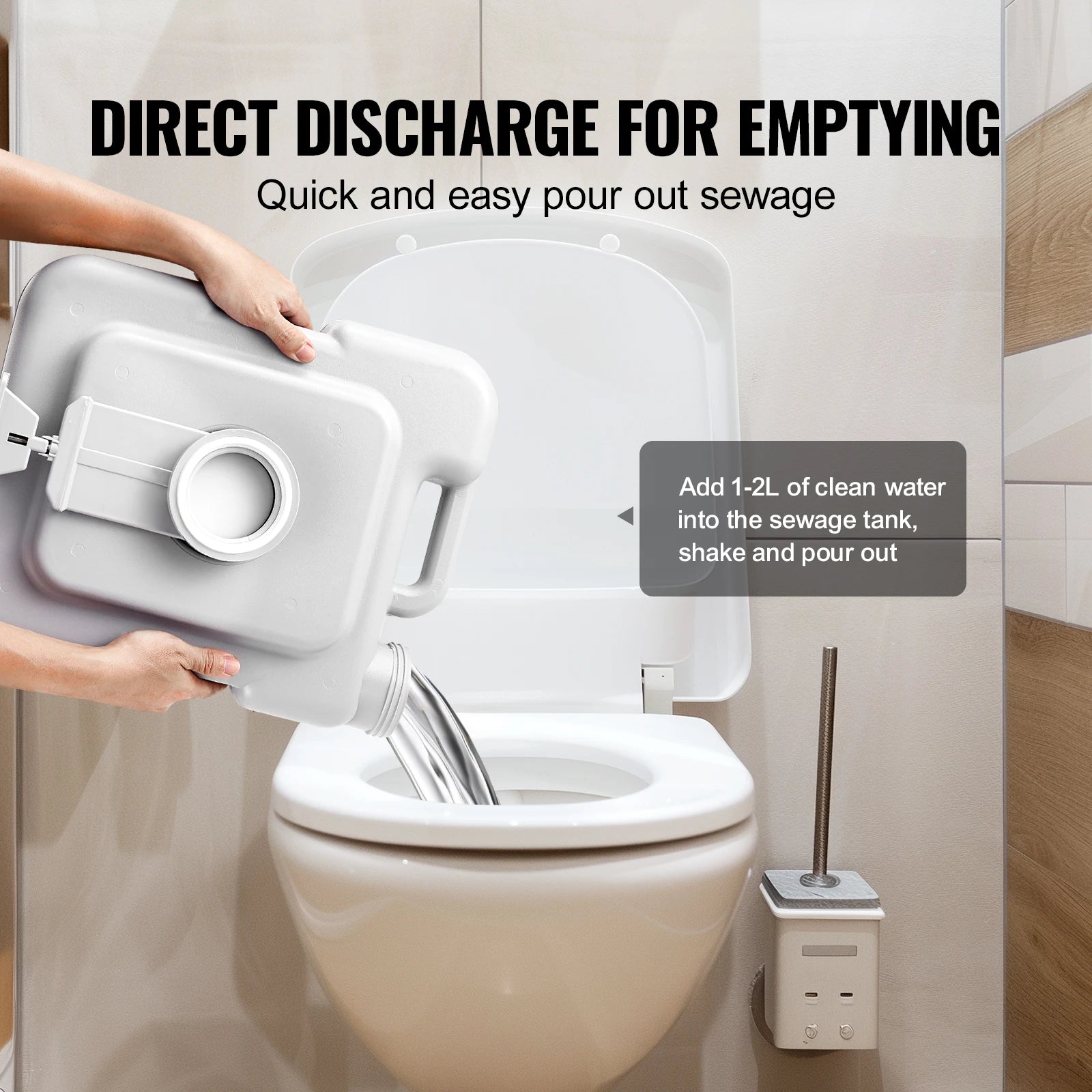 Porta Potty Push-Button Pressurized Flush