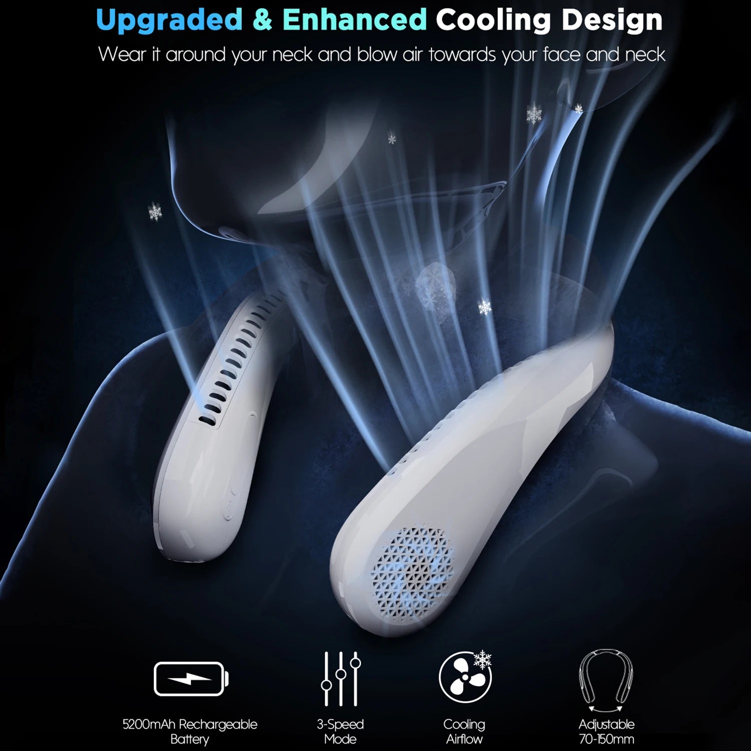 Rechargeable Neck Fan,