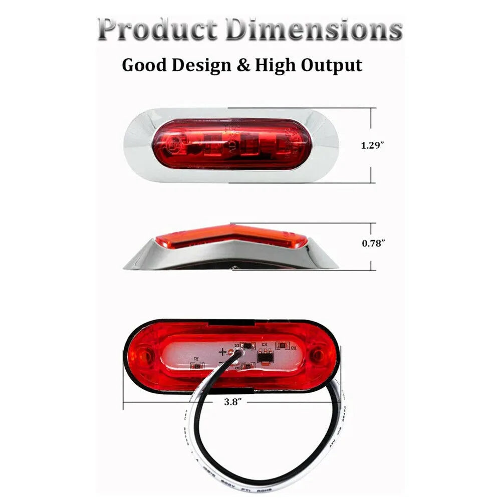 2Pcs Red Green Boat Navigation LED Lights