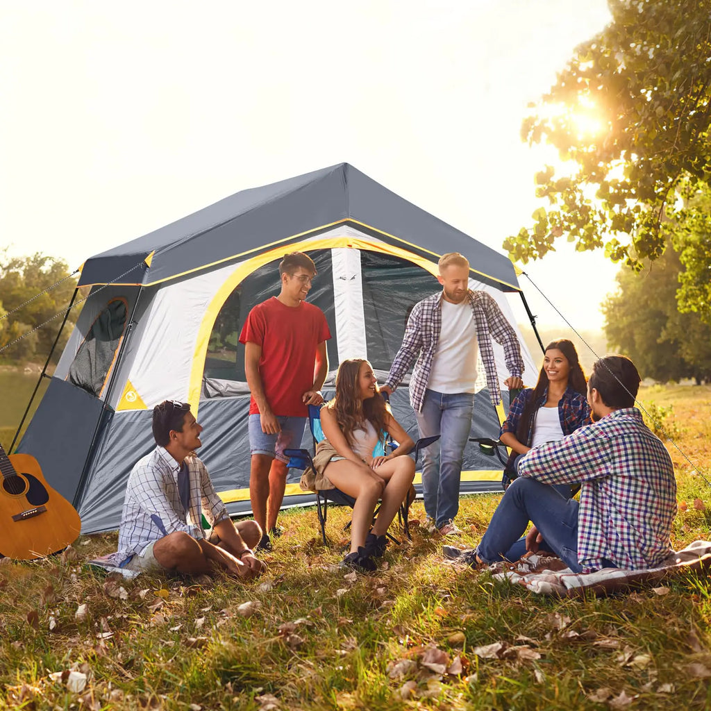 8 Person Camping Tent - Portable Family Cabin Tent for Camp