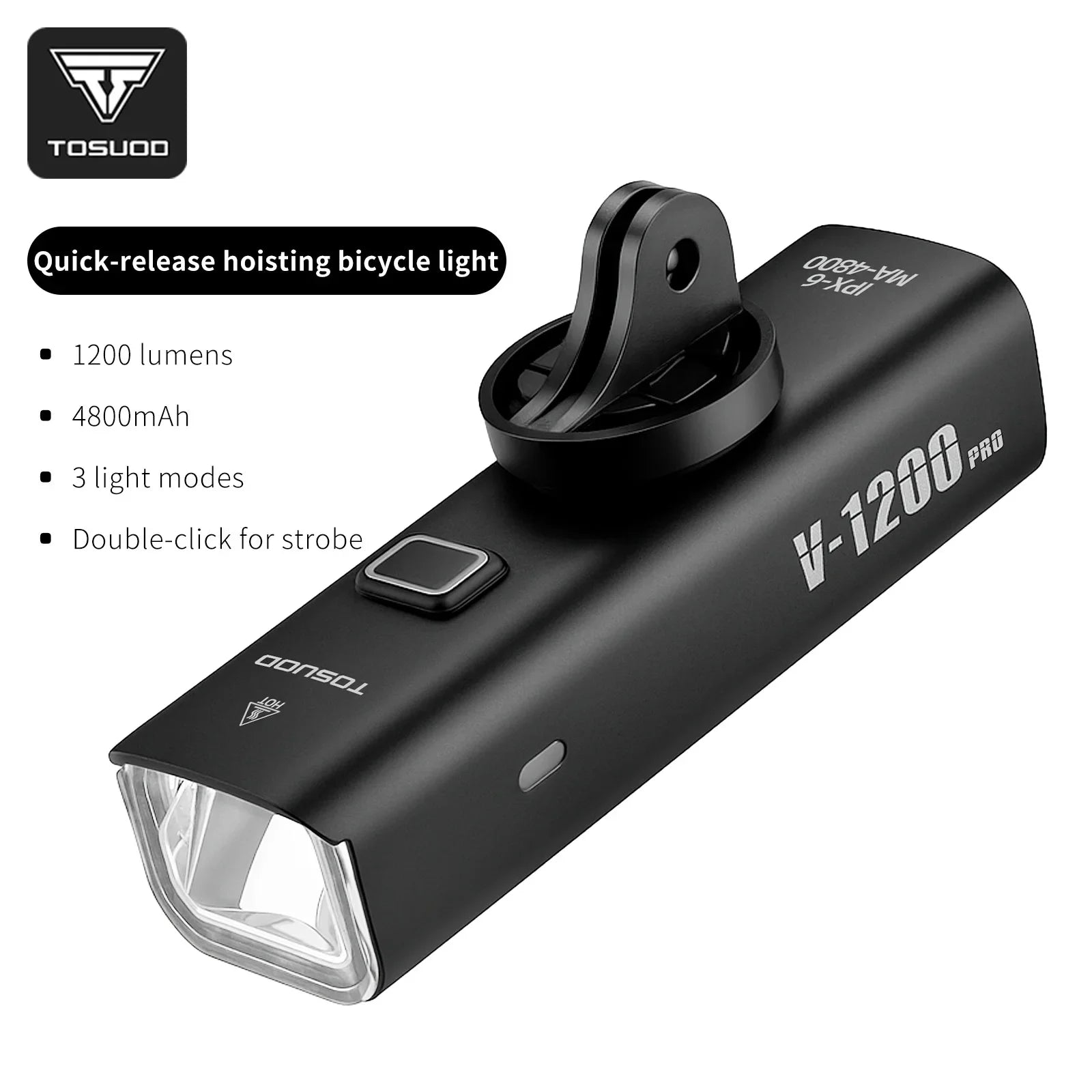 Mounted Bicycle Light With 1500 Lumens