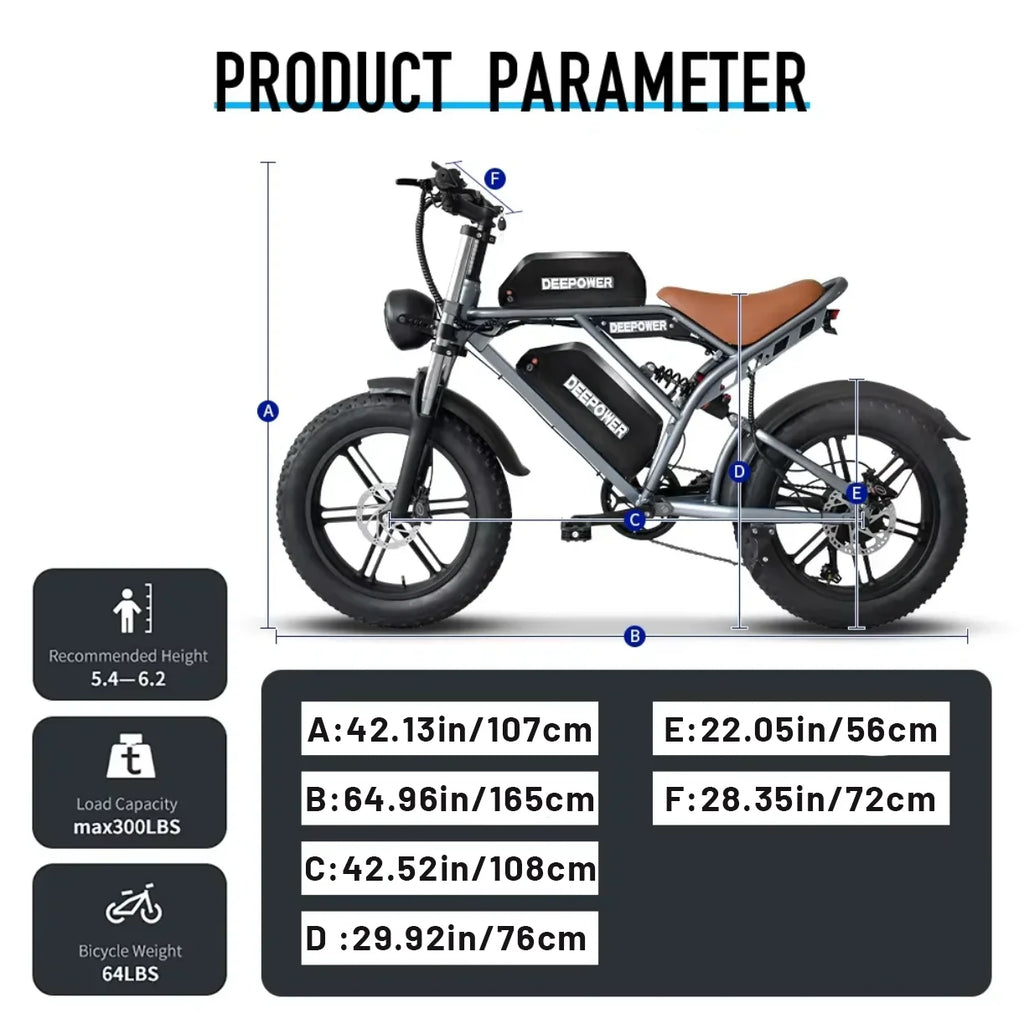 1500W Motor 48V Electric All-Terrain Motorcycle