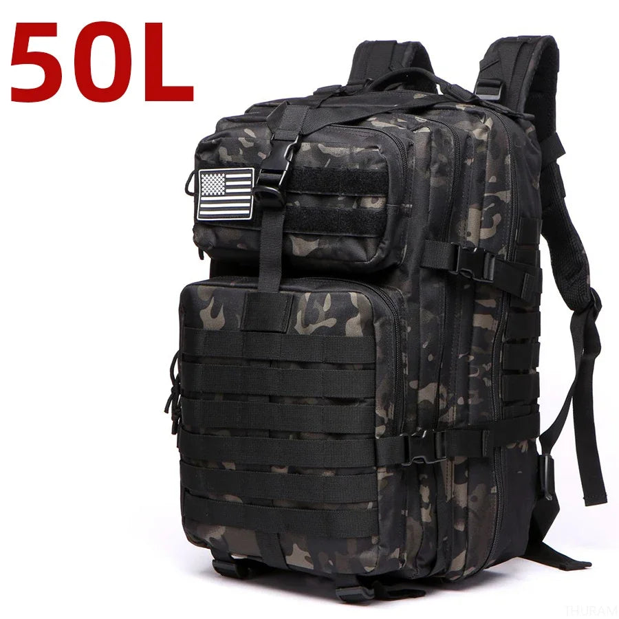 25L/50L  Nylon Waterproof  Backpack Outdoor Rucksacks
