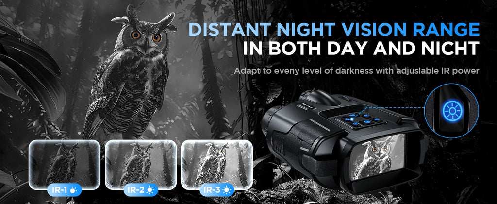 4K Night Vision Binoculars for Adults With Tactical Light,