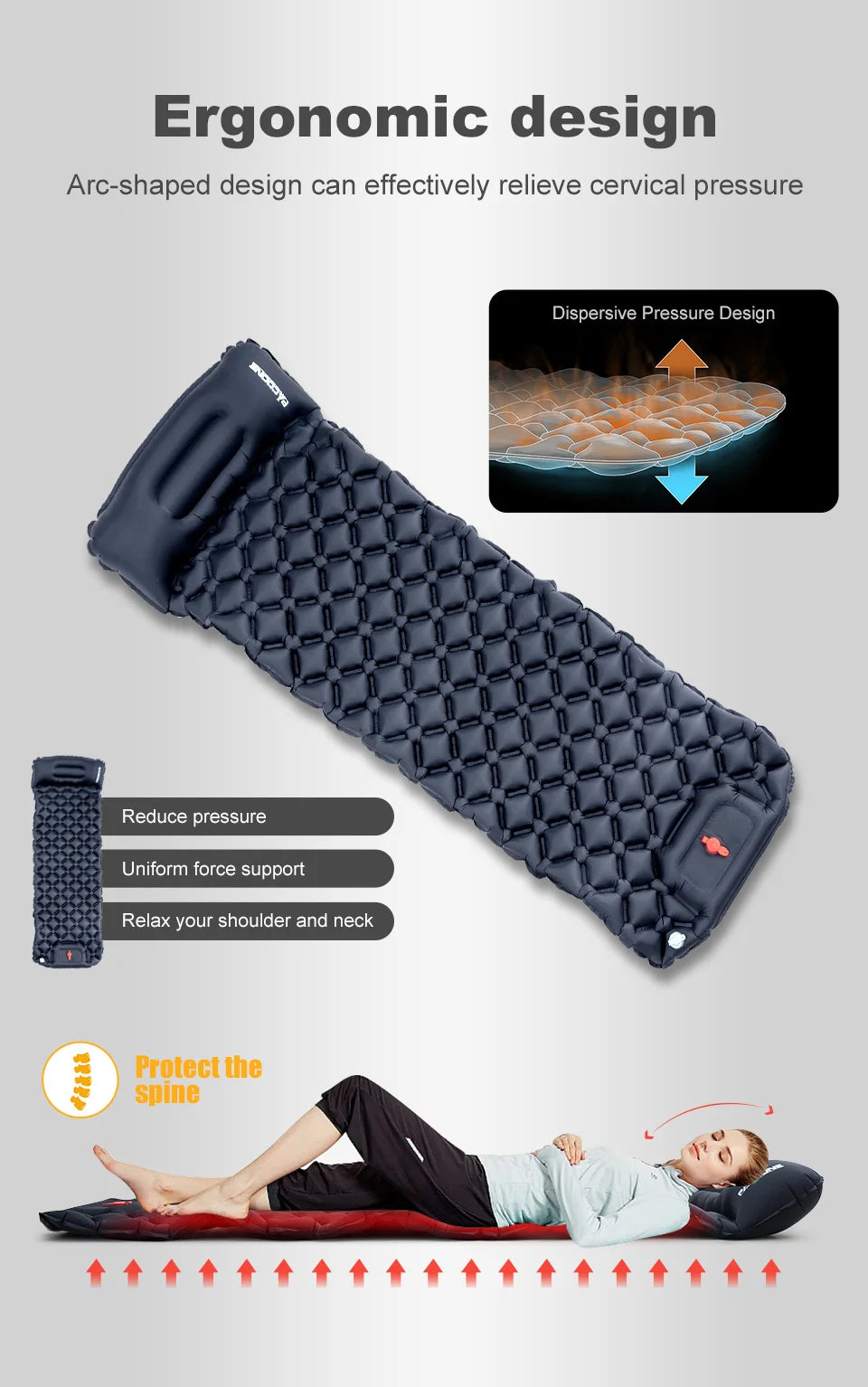 Inflatable Mattress Built-in Pump