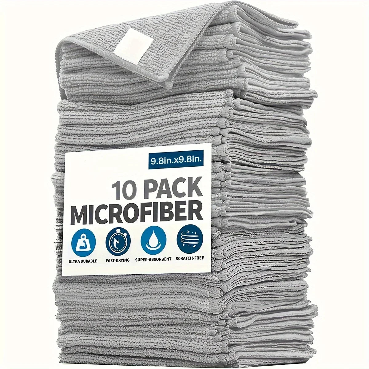 5/10/20pcs Kitchen Towel, micro Fiber Light Gray