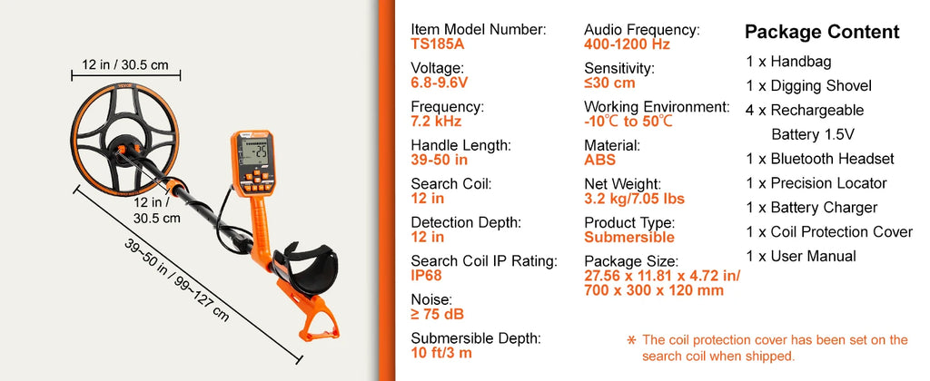Professional Rechargeable Metal Detector for Treasure Hunting