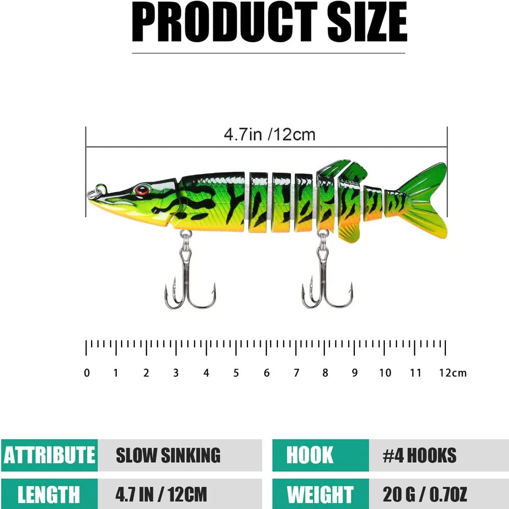 Jointed Swimbaits Slow Sinking Bionic Swimming Lures