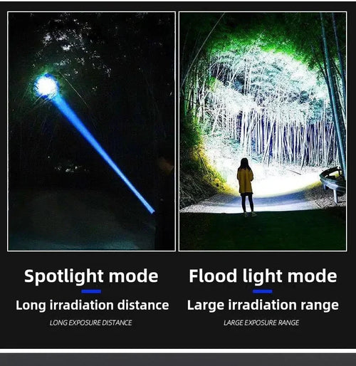 10000W  Flash Light Emergency Spotlights tactical rechargable