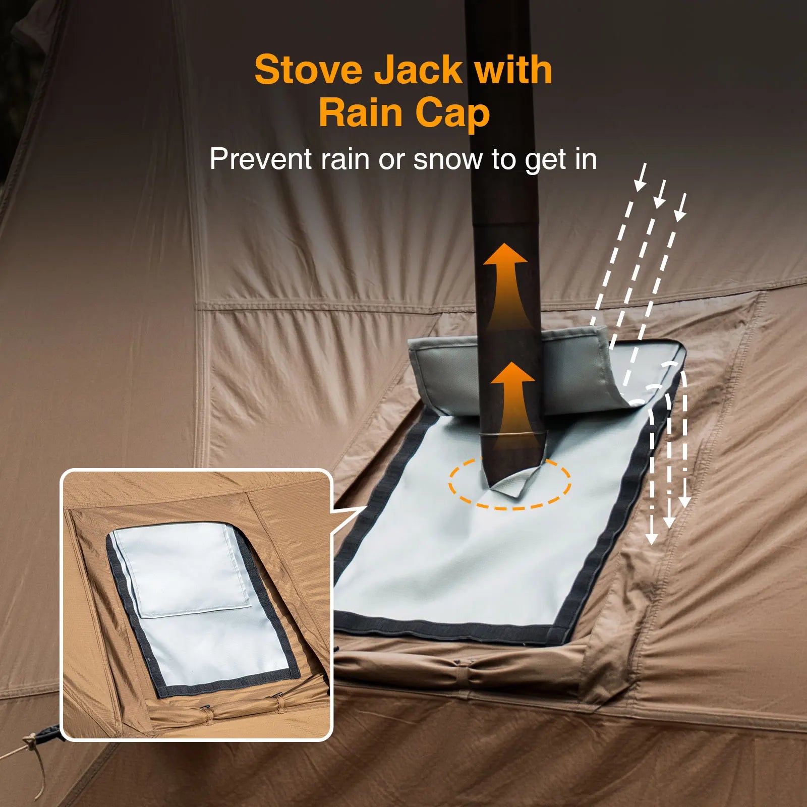 Hammock Canopy 4 Person  with Stove Jack 4 Season