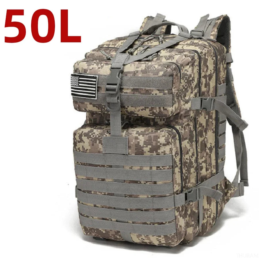 25L/50L  Nylon Waterproof  Backpack Outdoor Rucksacks