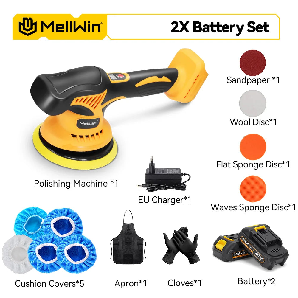 Digital Display Cordless Electric Polishing Waxing Sanding Machine