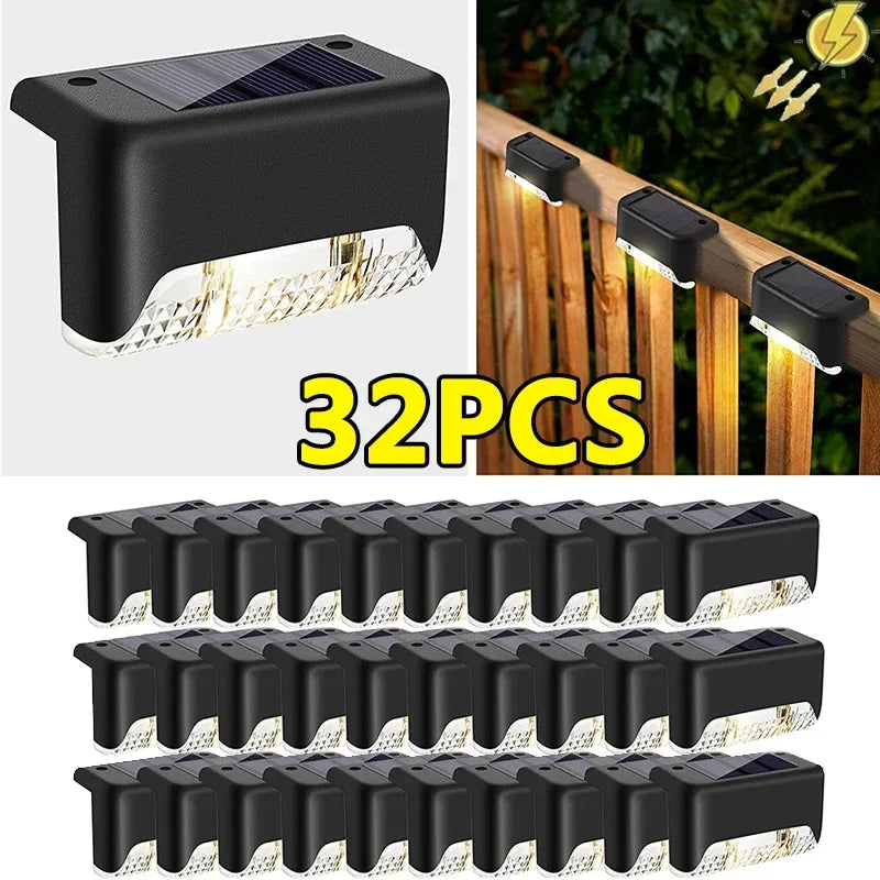 32/24/16/12/8/4Pcs Solar Deck Lights Outdoor