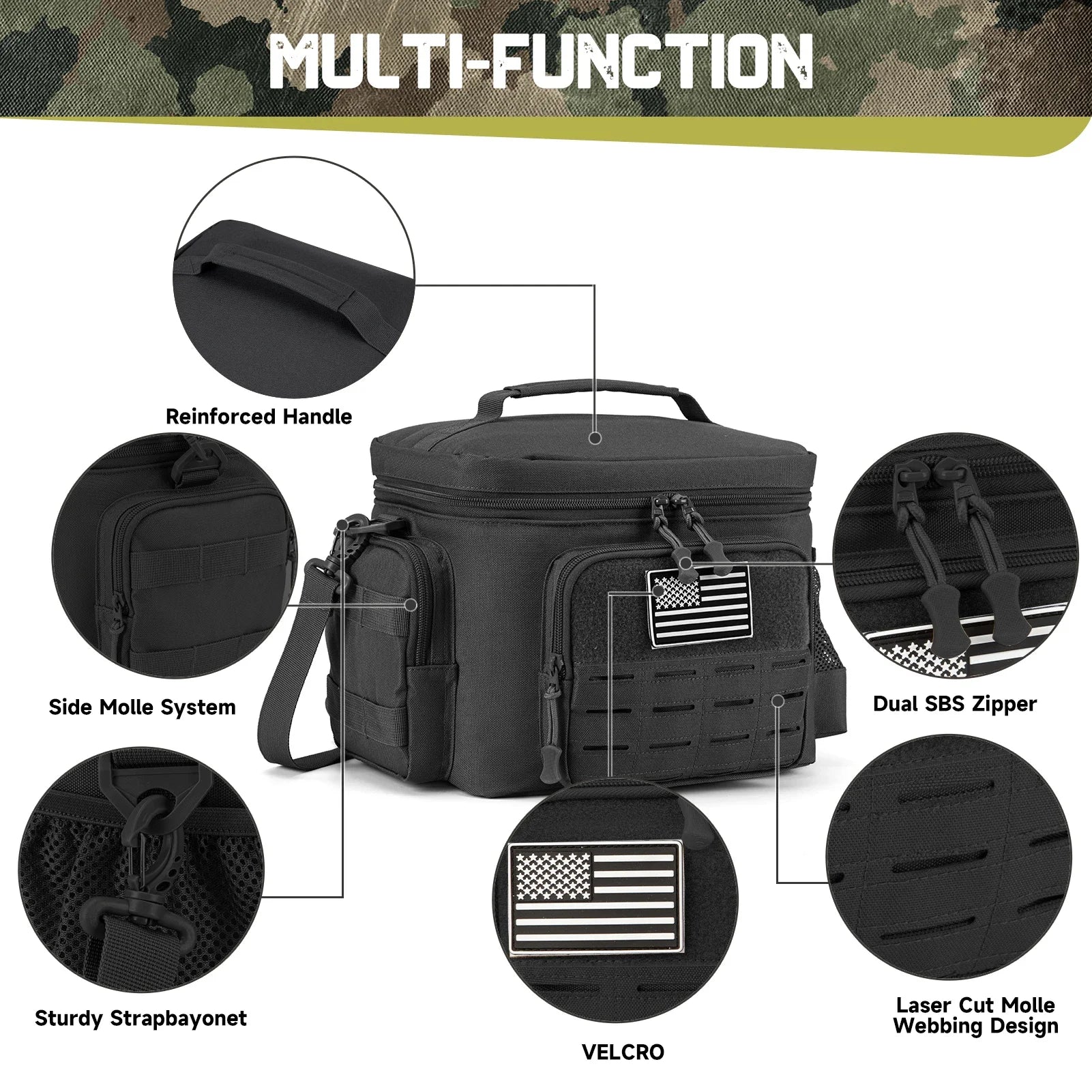 Cooler Bag   Leakproof Insulated  Meal Camping Picnic